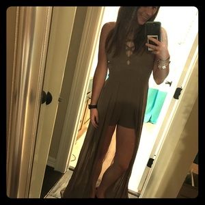 Taupe maxi romper
